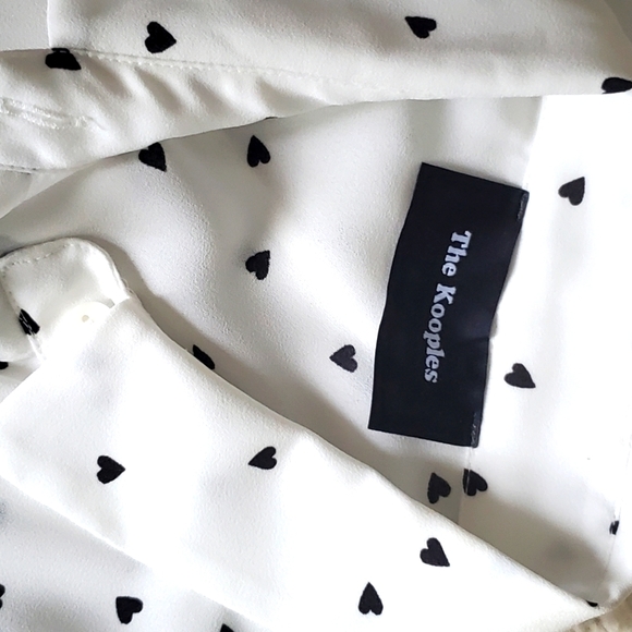 The Kooples heart button up blouse - size 0 - Picture 3 of 4